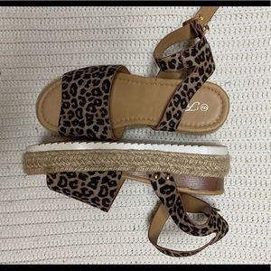 Animal print sandals